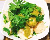 ふわふわ鶏だんごのパクチーソースがけ作り方6写真