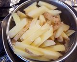フライドポテト　塩でゆでて揚げる。粉不要作り方1写真