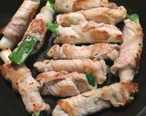 肉巻き 豚ロースでネギとピーマン巻き作り方4写真