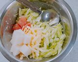 *たらこもちチーズもんじゃ焼き*作り方3写真