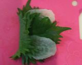 お弁当にポイントに♡沢庵と大葉でお花♡作り方2写真