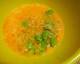 そら豆と玉ねぎのチーズオムレツ♪作り方4写真