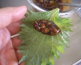 おつまみ★くるみ味噌の青しそ巻き作り方3写真