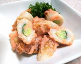 きゅうり竹輪の明太マヨ和え＊時々大葉添え作り方7写真