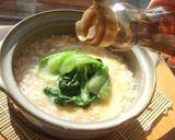 中華雑炊☆青梗菜をのせて作り方5写真
