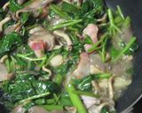 明日葉と平茸のパスタ☆ペペロンチーノ方式作り方10写真