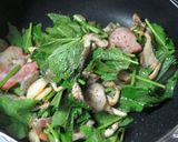 明日葉と平茸のパスタ☆ペペロンチーノ方式作り方7写真