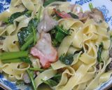 明日葉と平茸のパスタ☆ペペロンチーノ方式作り方13写真