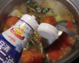 アマニ油でコク♡チキンとミニトマトスープ作り方4写真