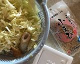 納豆とキャベツの海老まぜご飯作り方1写真