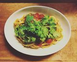 パクチーたっぷりキーマカレーうどん作り方5写真
