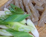 葱と蒟蒻の甘辛煮作り方1写真