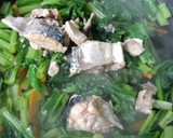 からし菜とサバ缶の簡単炒め作り方2写真
