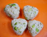 簡単！おにぎり☆枝豆と梅胡麻のピリ辛七味作り方3写真
