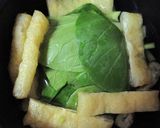まるごとキューブだし♥小松菜のお味噌汁作り方2写真
