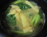 まるごとキューブだし♥小松菜のお味噌汁作り方4写真