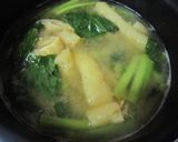 まるごとキューブだし♥小松菜のお味噌汁作り方4写真