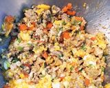 餃子(肉団子)でリメイク！パラパラ炒飯作り方2写真