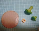 ブロッコリーとハムであじさい♡キャラ弁当作り方1写真