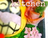 ブロッコリーとハムであじさい♡キャラ弁当作り方6写真