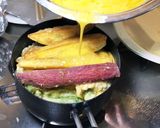 深谷ねぎの天ぷらミルフィーユで卵焼きなん作り方5写真