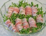 豆苗の肉巻き（もやし）レンジ蒸し作り方2写真