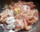 ふっくら鶏むね肉と青梗菜の胡麻生姜炒め作り方1写真