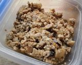 そぼろを使った鉄板焼きそば♫作り方1写真
