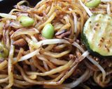 そぼろを使った鉄板焼きそば♫作り方4写真
