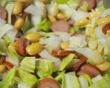 大豆とソーセージのケチャップスープ♪作り方3写真