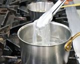 大和丸なすと大和まなの葛きりパスタ作り方3写真