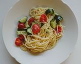 トマトとキュウリの冷製パスタごま油和え作り方5写真