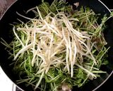 豆苗豚蒸し作り方3写真