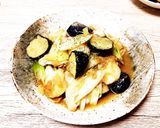 揚げナスと揚げ餅のおろし和え作り方1写真