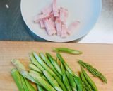 簡単！アスパラとベーコンのカレー炒め作り方1写真