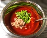 アスパラとツナの冷製トマトパスタ作り方4写真