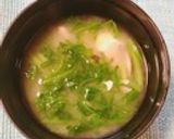 春菊とぶなしめじのお味噌汁作り方7写真