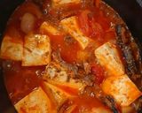 Staubでトマト缶とさんま缶と豆腐煮作り方13写真