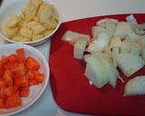 野菜のごろごろガーリックマーガリン炒め作り方1写真