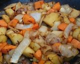 野菜のごろごろガーリックマーガリン炒め作り方4写真