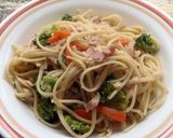 ベーコンとたっぷり野菜のコクうまパスタ作り方18写真