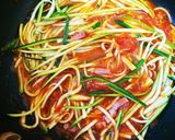 ズッキーニでトマトソースのパスタ風♪作り方7写真