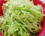 キャベツたっぷりサクサク春巻き☆梅肉添え作り方1写真