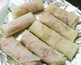 キャベツたっぷりサクサク春巻き☆梅肉添え作り方6写真