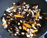 お弁当に簡単で甘辛！大豆とひじきの煮物作り方3写真