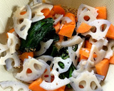 シャキシャキ蓮根とほうれん草の胡麻和え作り方9写真