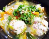 野菜たっぷり！我が家の特製肉団子スープ作り方7写真