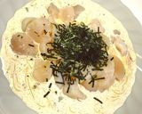 ホタテとたらこの冷製わさびクリームパスタ作り方5写真