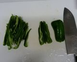 簡単　ピーマンと豚ひき肉の春雨炒め作り方1写真