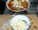 ラーメンにポテトサラダ！ 擬似豚骨！？作り方8写真
